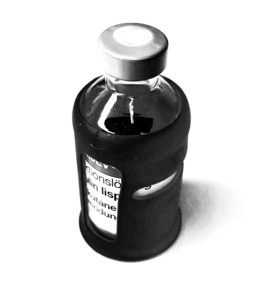 Insulin Vial -Schutzhülle Insulin Fläschchen schwarz weiches Silikon